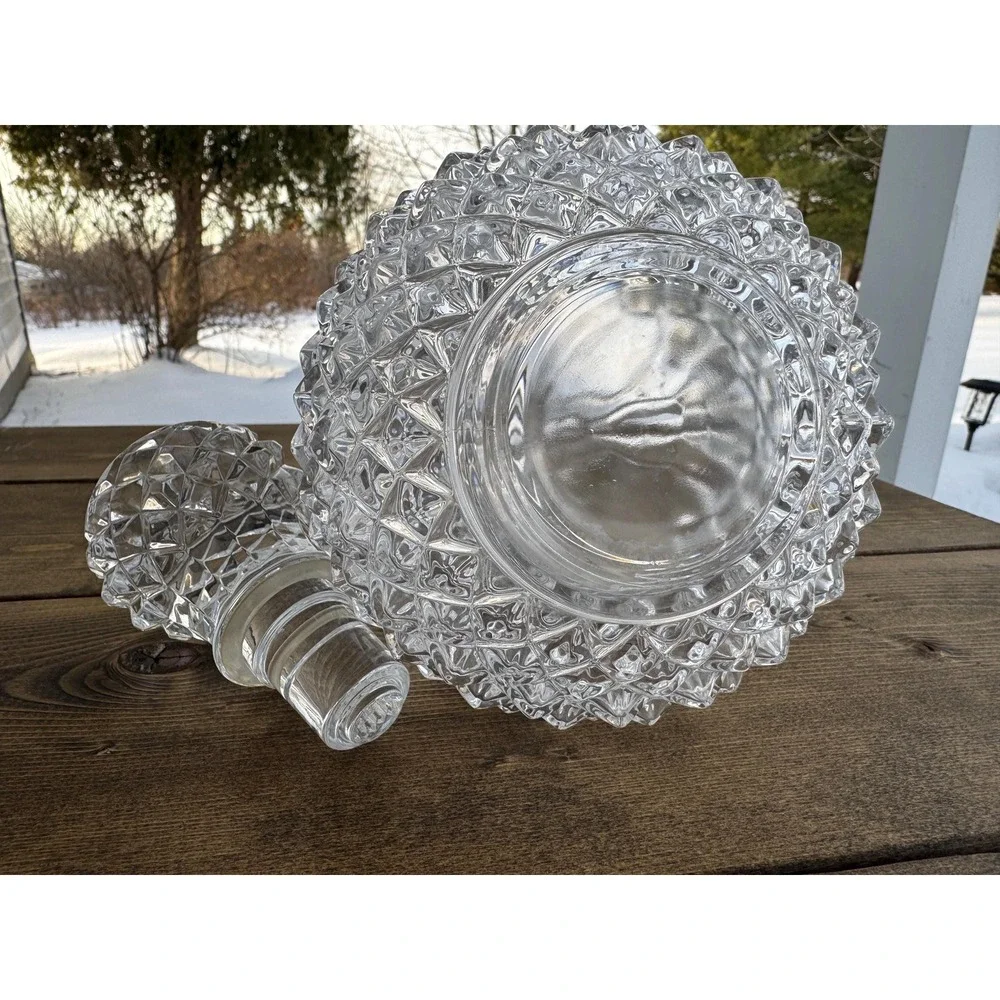 VTG Cristal d'Arques France Lead Crystal Diamond Cut Decanter 24% PbO Excellent